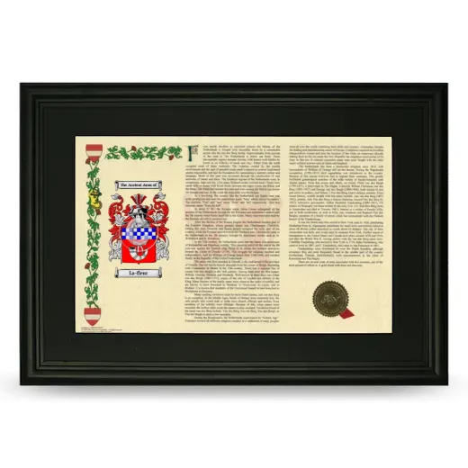 La-fleur Deluxe Armorial Landscape Framed- Black