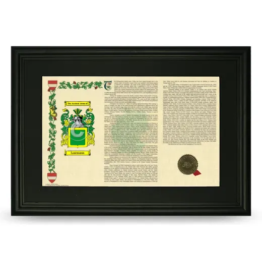 Laarmann Deluxe Armorial Landscape Framed- Black