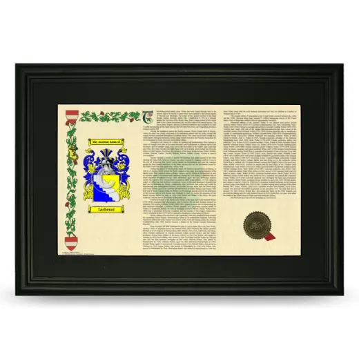 Lachenai Deluxe Armorial Landscape Framed- Black