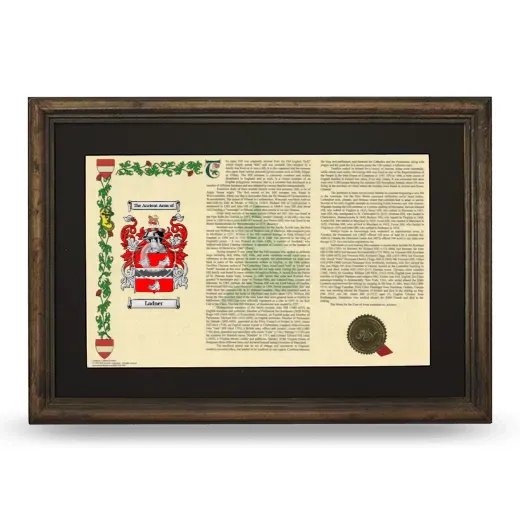 Ladner Deluxe Armorial Landscape Framed - Brown