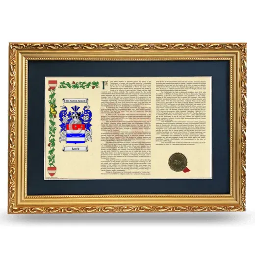 Laeck Deluxe Armorial Landscape Framed - Gold