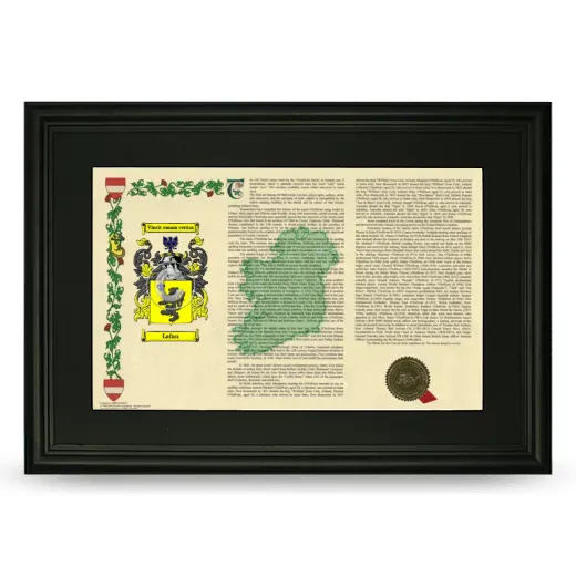 Lafan Deluxe Armorial Landscape Framed- Black
