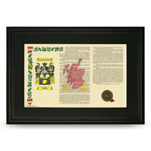 Laidlay Deluxe Armorial Landscape Framed- Black