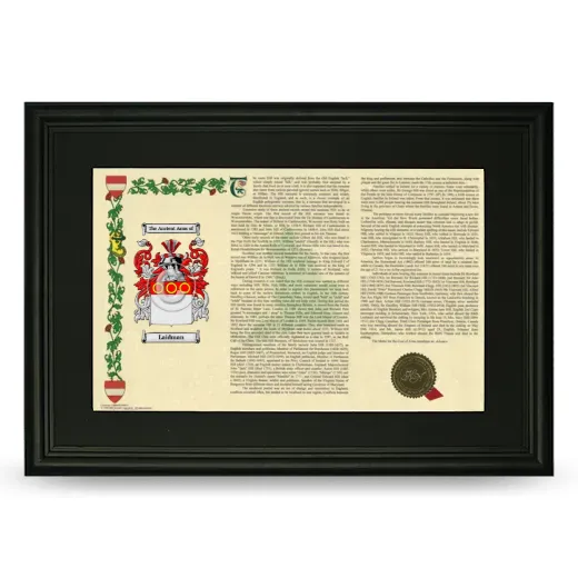 Laidman Deluxe Armorial Landscape Framed- Black