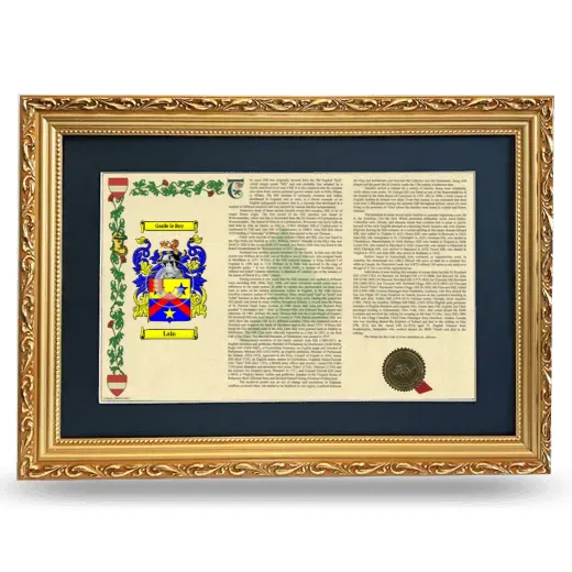Lain Deluxe Armorial Landscape Framed - Gold