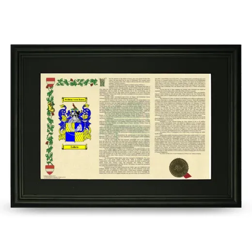 Laken Deluxe Armorial Landscape Framed- Black