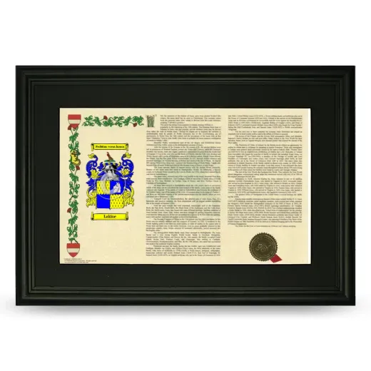 Lakine Deluxe Armorial Landscape Framed- Black