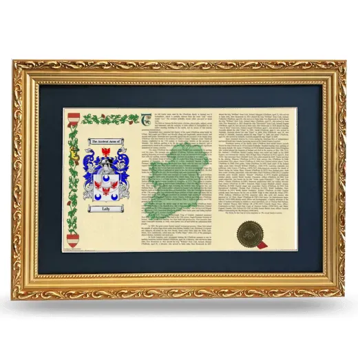 Laly Deluxe Armorial Landscape Framed - Gold