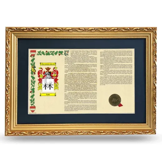 Lam Deluxe Armorial Landscape Framed - Gold