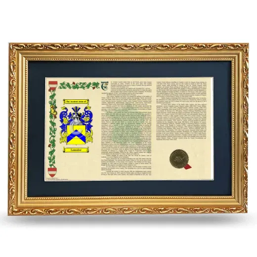 Lamaise Deluxe Armorial Landscape Framed - Gold