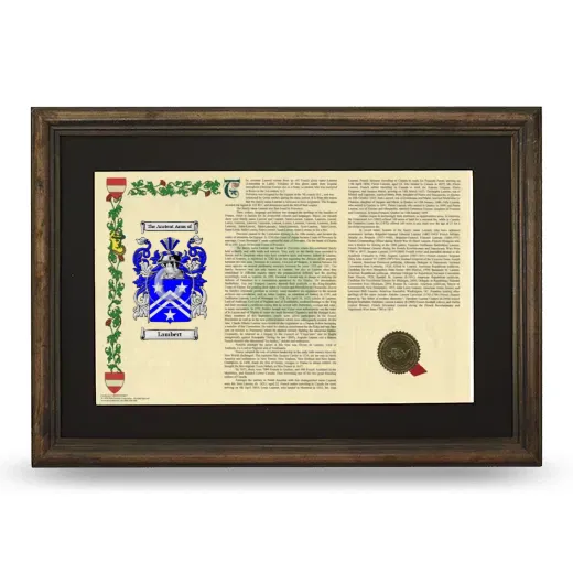 Lambert Deluxe Armorial Landscape Framed - Brown