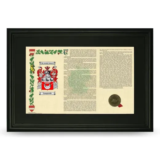 Lamprecht Deluxe Armorial Landscape Framed- Black