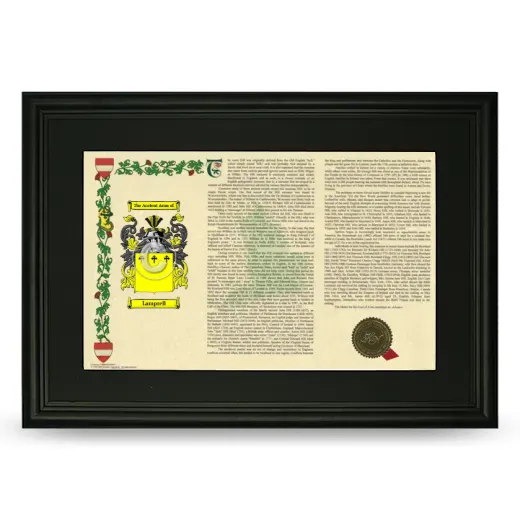 Lamprell Deluxe Armorial Landscape Framed- Black