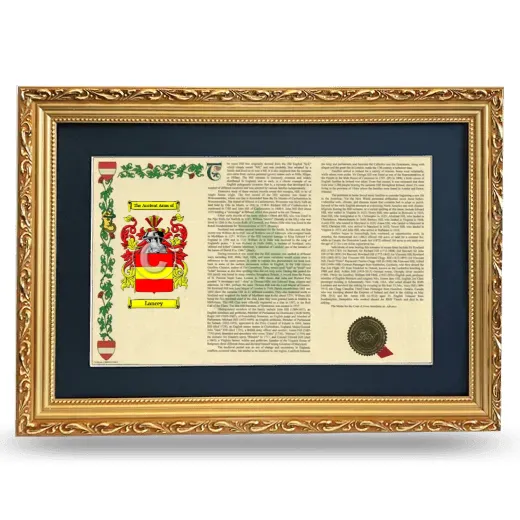 Lancey Deluxe Armorial Landscape Framed - Gold