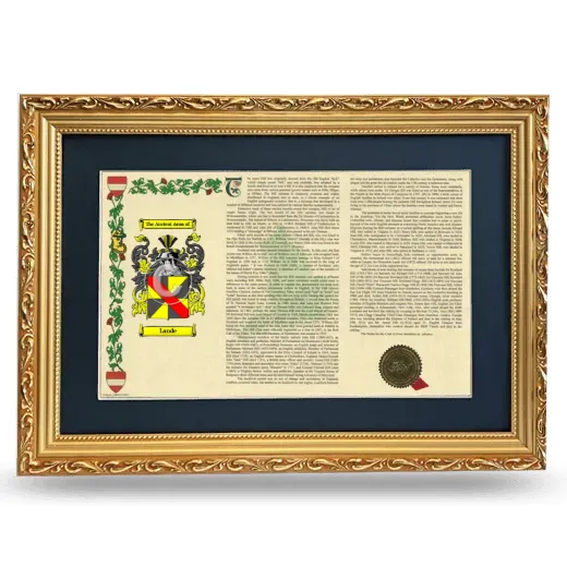 Lande Deluxe Armorial Landscape Framed - Gold