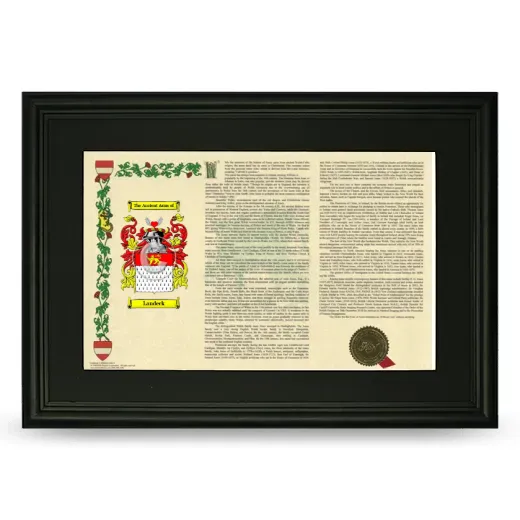 Landeck Deluxe Armorial Landscape Framed- Black