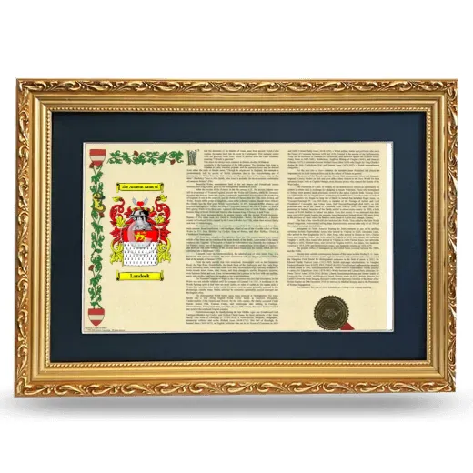 Landeck Deluxe Armorial Landscape Framed - Gold