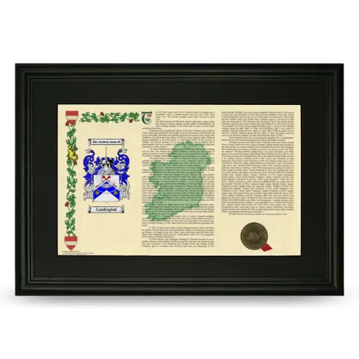 Landragind Deluxe Armorial Landscape Framed- Black