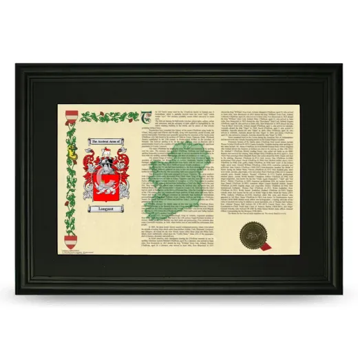 Langant Deluxe Armorial Landscape Framed- Black