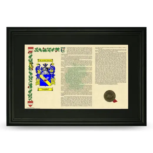 Langdorf Deluxe Armorial Landscape Framed- Black