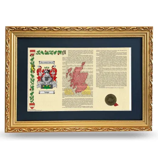 Lange Deluxe Armorial Landscape Framed - Gold