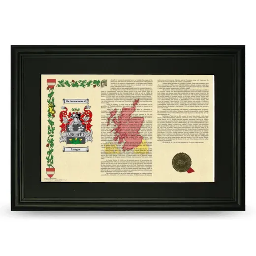Langes Deluxe Armorial Landscape Framed- Black