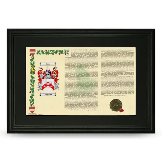Langfande Deluxe Armorial Landscape Framed- Black