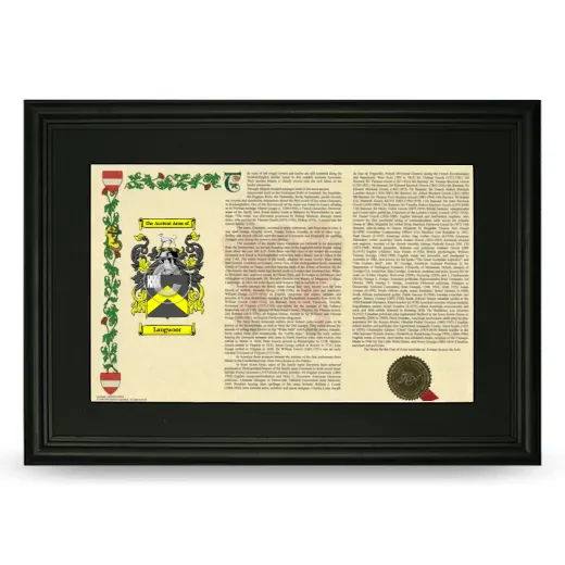 Langwoor Deluxe Armorial Landscape Framed- Black