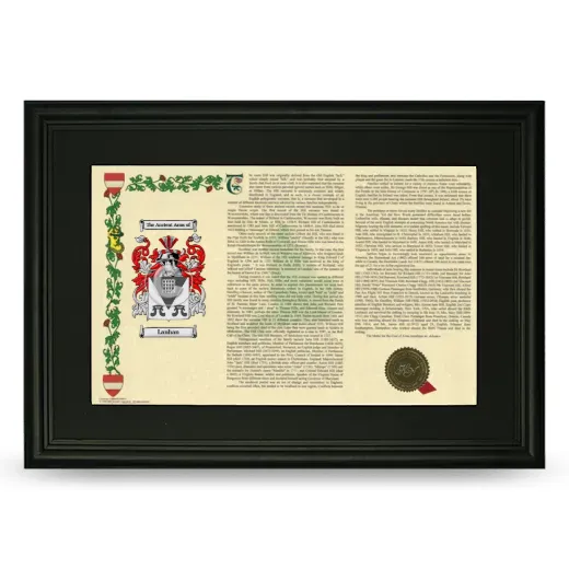 Lanhan Deluxe Armorial Landscape Framed- Black