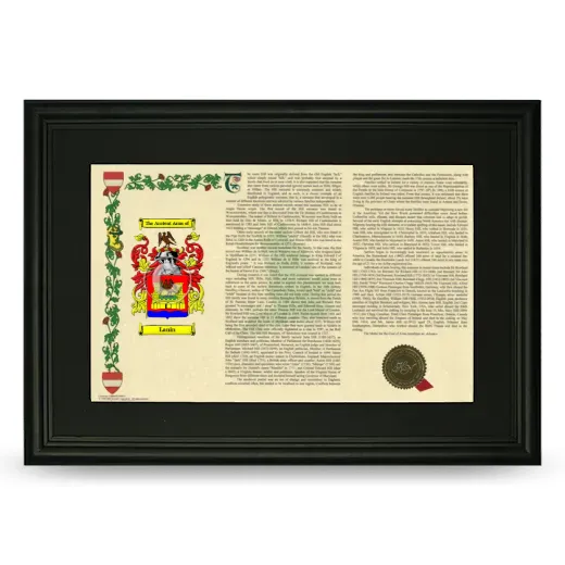 Lanin Deluxe Armorial Landscape Framed- Black