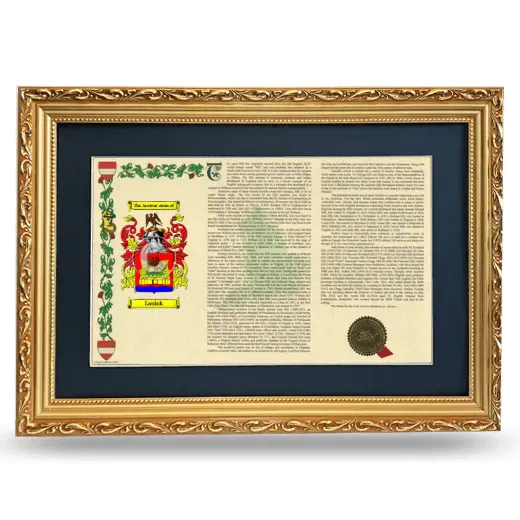 Lanink Deluxe Armorial Landscape Framed - Gold