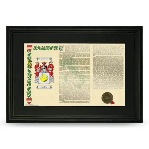 Lanino Deluxe Armorial Landscape Framed- Black