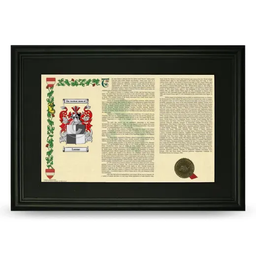 Lanno Deluxe Armorial Landscape Framed- Black
