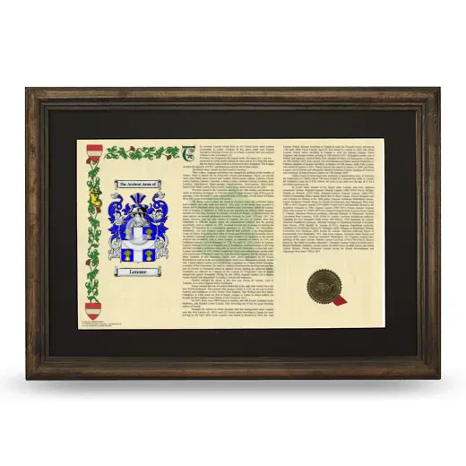 Lanoue Deluxe Armorial Landscape Framed - Brown