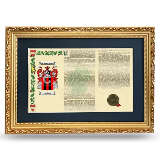 Lansburg Deluxe Armorial Landscape Framed - Gold
