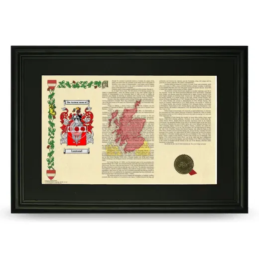 Lantand Deluxe Armorial Landscape Framed- Black