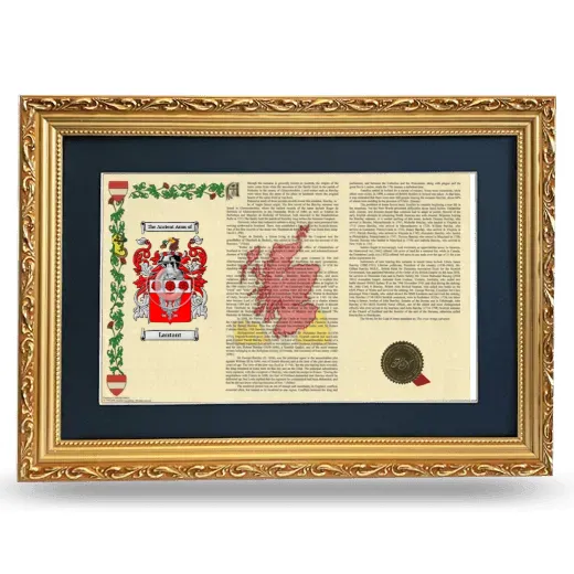 Lantant Deluxe Armorial Landscape Framed - Gold
