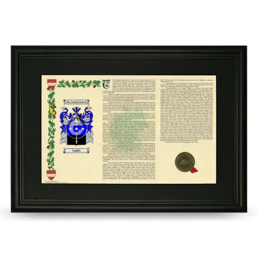 Lapko Deluxe Armorial Landscape Framed- Black
