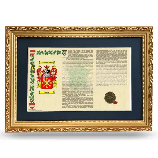 Laray Deluxe Armorial Landscape Framed - Gold