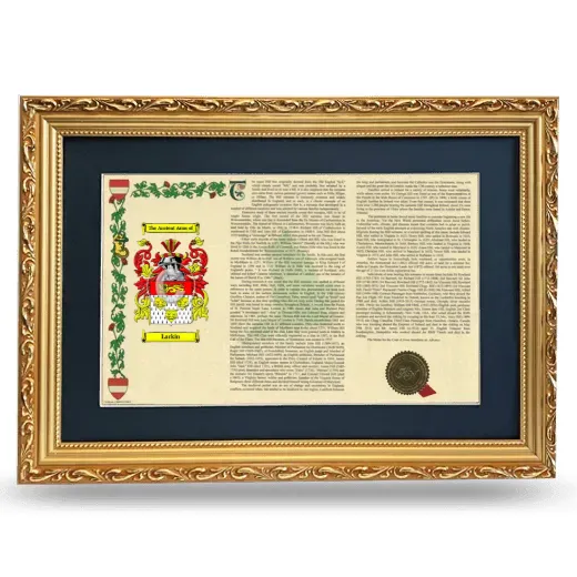 Larkin Deluxe Armorial Landscape Framed - Gold