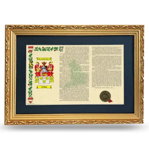 Larking Deluxe Armorial Landscape Framed - Gold