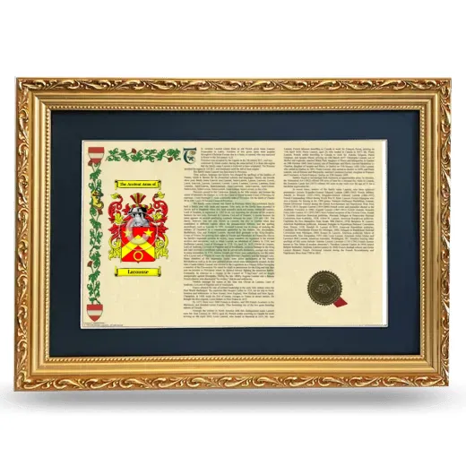 Larousse Deluxe Armorial Landscape Framed - Gold