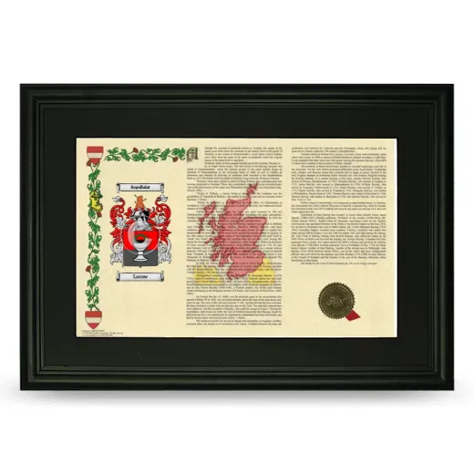 Larow Deluxe Armorial Landscape Framed- Black