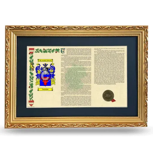 Larsenn Deluxe Armorial Landscape Framed - Gold