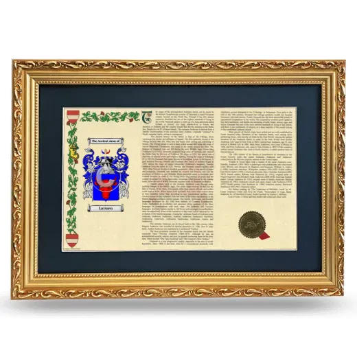 Larssen Deluxe Armorial Landscape Framed - Gold