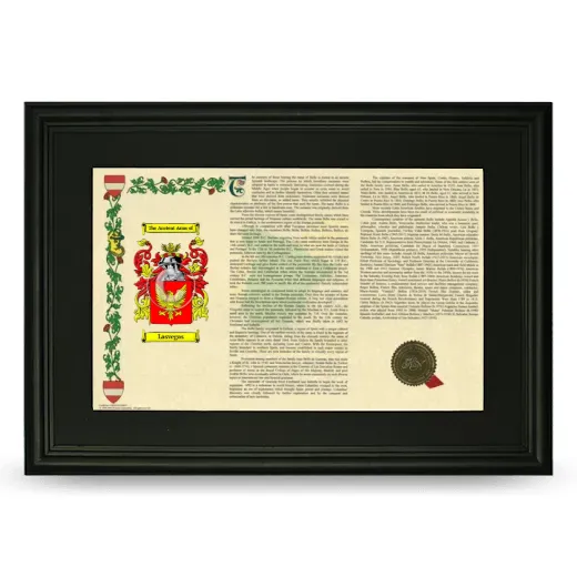 Lasvegas Deluxe Armorial Landscape Framed- Black