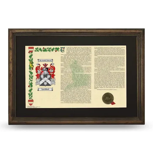 Latchford Deluxe Armorial Landscape Framed - Brown