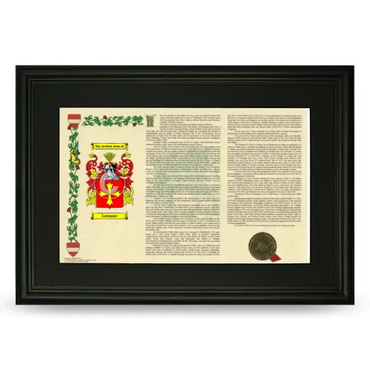 Latmore Deluxe Armorial Landscape Framed- Black