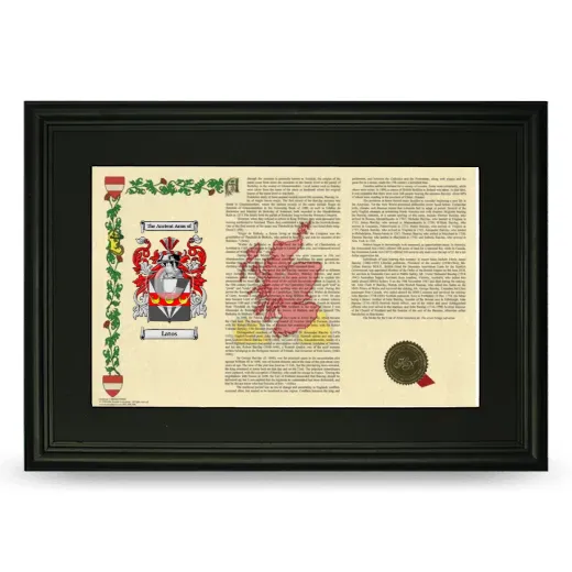 Latos Deluxe Armorial Landscape Framed- Black