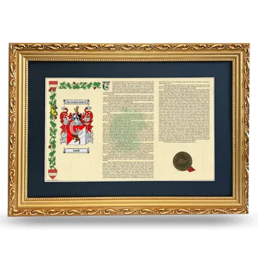 Laub Deluxe Armorial Landscape Framed - Gold